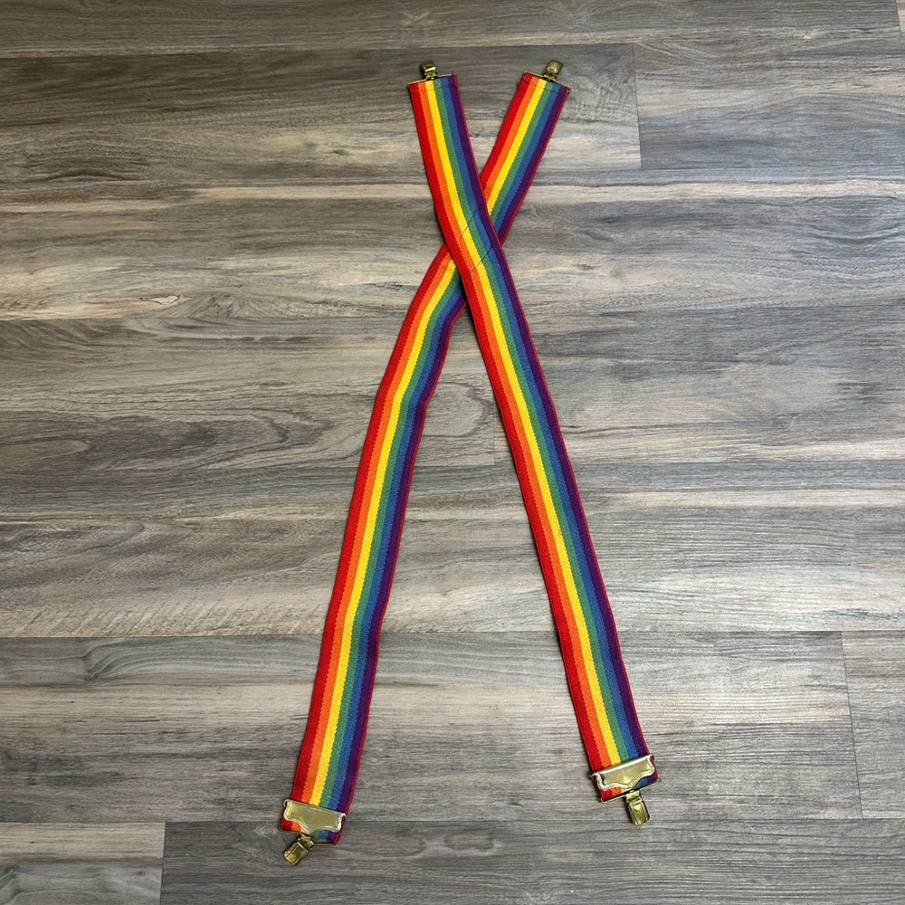 Vintage Rainbow Suspender- Mork & Mindy Style